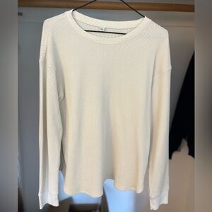 Waffle Crew Neck Long-Sleeve T-Shirt